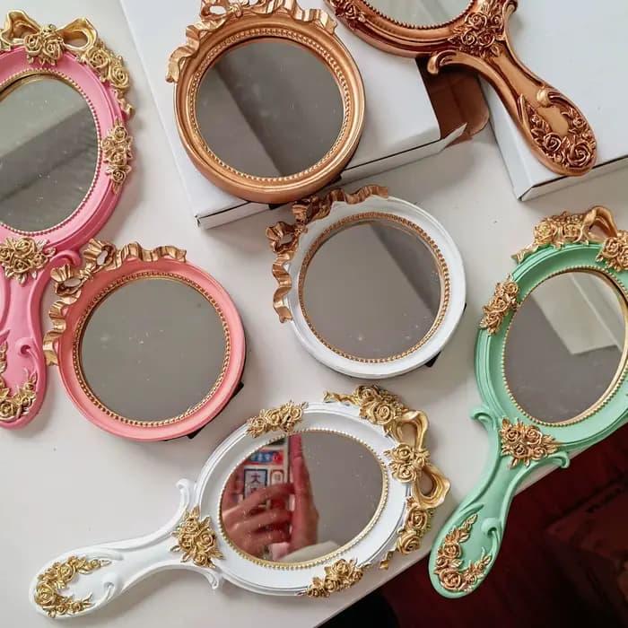 Miroir à main rétro de Style européen
