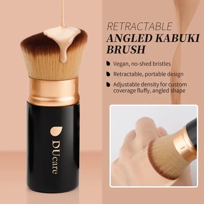 Pinceau de maquillage rétractable DUcare pour fond de teint liquide