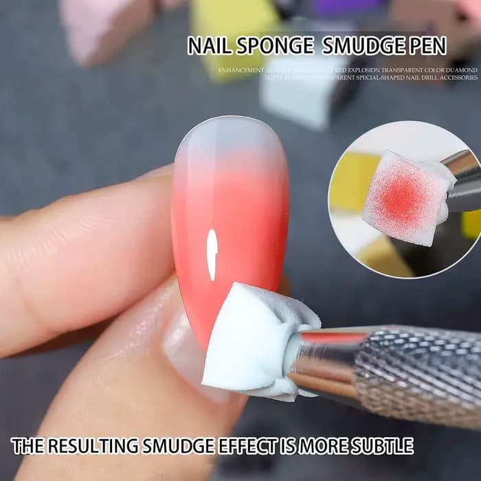 100 pièces dégradé éponge brosse Nail Art