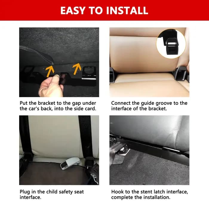 Convient aux accessoires de Modification de voiture Audi A4A6, support d'interface de siège ISOFIX, fixateur de loquet