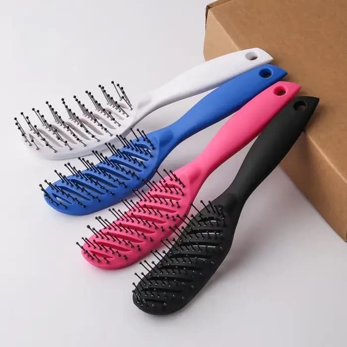 Brosse démêlante 9 rangées pour cheveux raides