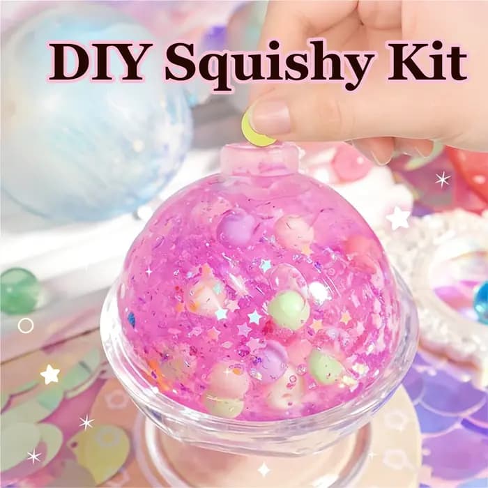 Kit de Fabrication de Squishies DIY Patte de Chat Pailletée – Pack Matériel Fait Main pour Balle Anti-Stress, Jouet Sensoriel à Presser, Cadeau Créatif Anti-Stress pour Enfant