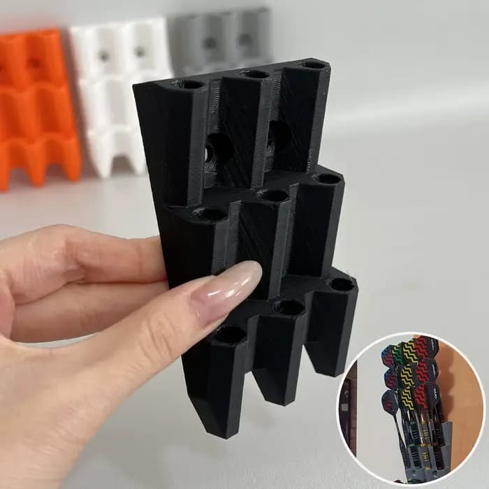 Présentoir de fléchettes minimaliste 1/2 pièces, support mural pouvant contenir 9 fléchettes, polypropylène robuste pour salle de jeux à domicile, cadeau pour les joueurs