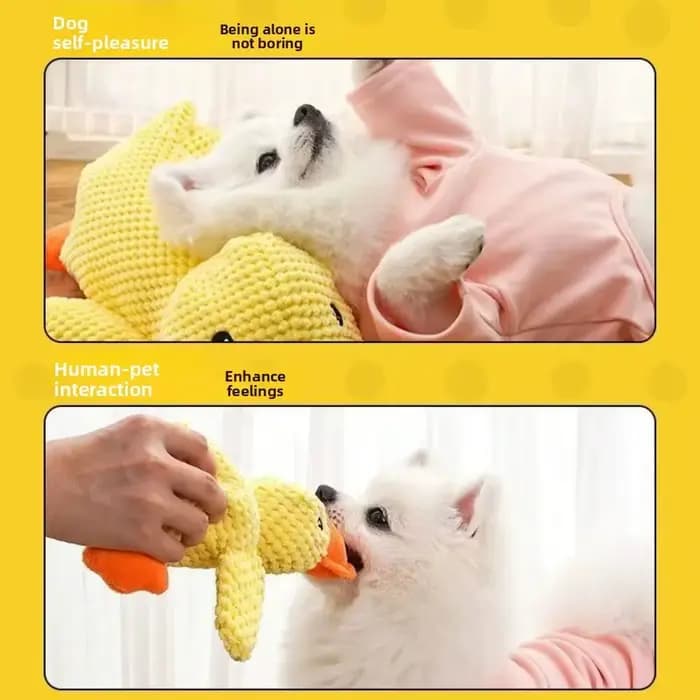 1/3 pièces d'accessoires pour chiens, jouet en peluche canard apaisant qui couine, aide au sommeil de luxe, compagnon durable pour chiot et animal de compagnie