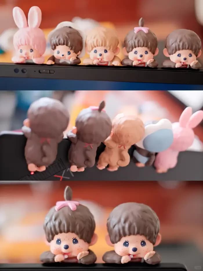 Figurine miniature authentique Sonny Angle X Monchichi Hippers Series Blind Box, poupée Kawaii Sakura, décoration de bureau, cadeau pour enfant fille