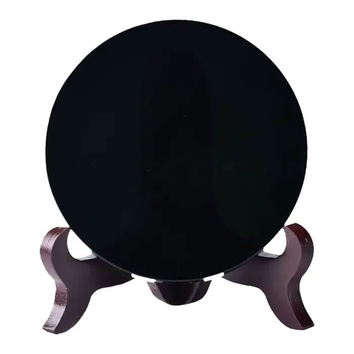 Miroir de plongée noir en obsidienne
