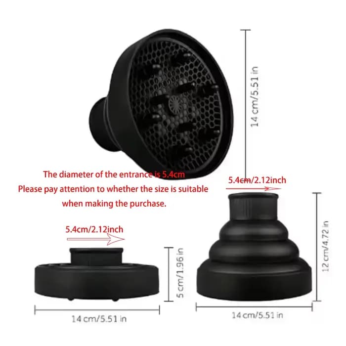 Accessoires de coiffure en silicone : diffuseur de boucles