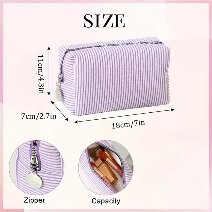 Trousse de toilette de voyage rayée