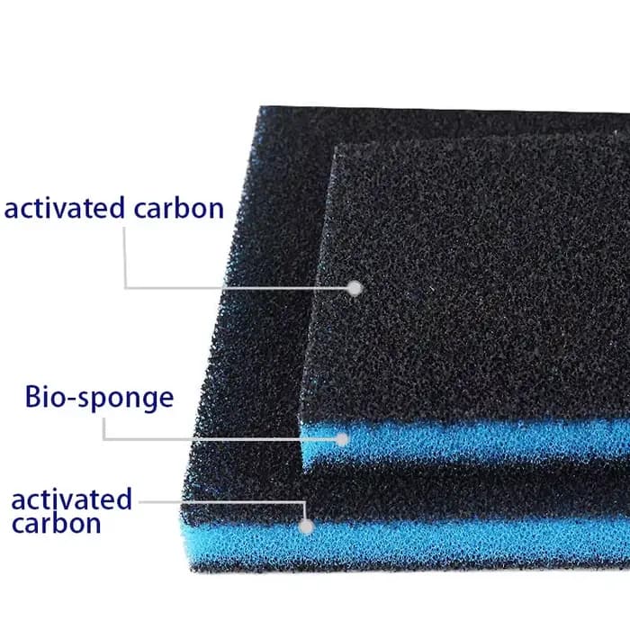 Filtre à charbon actif pour Aquarium, Bio-éponge en coton, Purification de l'eau haute densité, accessoires pour Aquarium