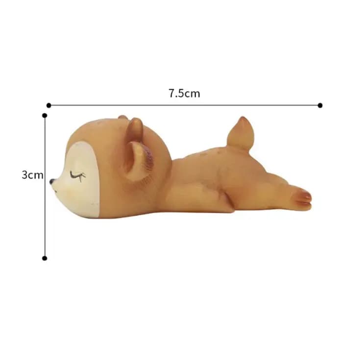 Figurine de cerf d'Auckland en résine, décoration de gâteau, ornement de bureau, cadeaux d'anniversaire, jouets de fête