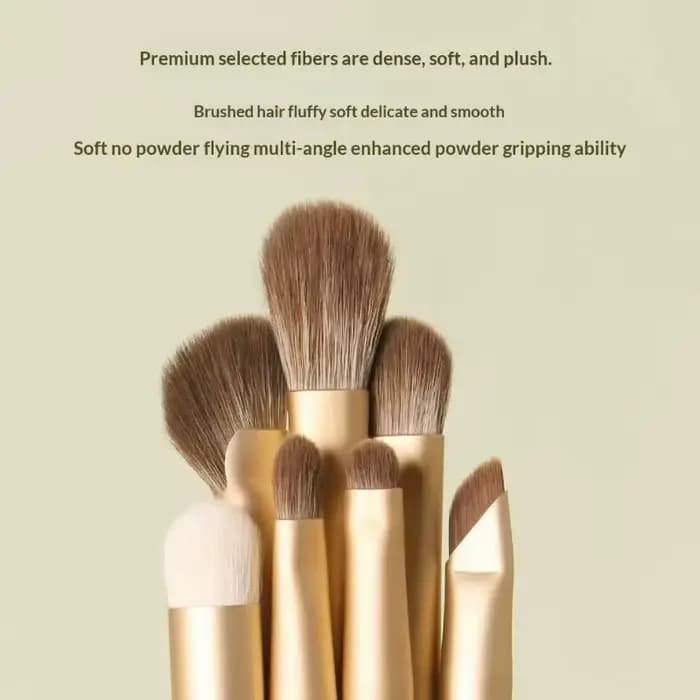 Ensemble de 7 pinceaux de maquillage verts