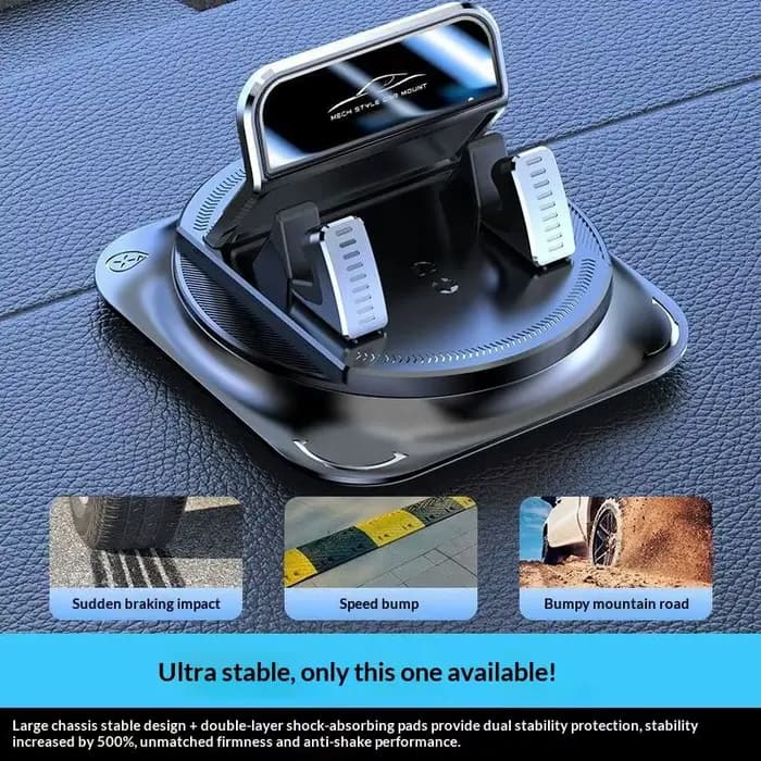 Support universel pour téléphone portable de voiture, fixation pour tableau de bord, support de téléphone portable rotatif à 360°, fixation adhésive stable pour voiture