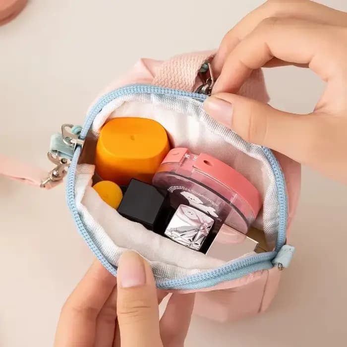 Sac de rangement pour serviettes hygiéniques Macaron, petit et portable, sac de rangement pour cosmétiques de voyage, organisateur de maquillage pour femmes et filles