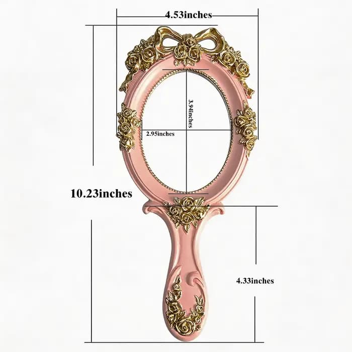 Miroir de maquillage portable à main