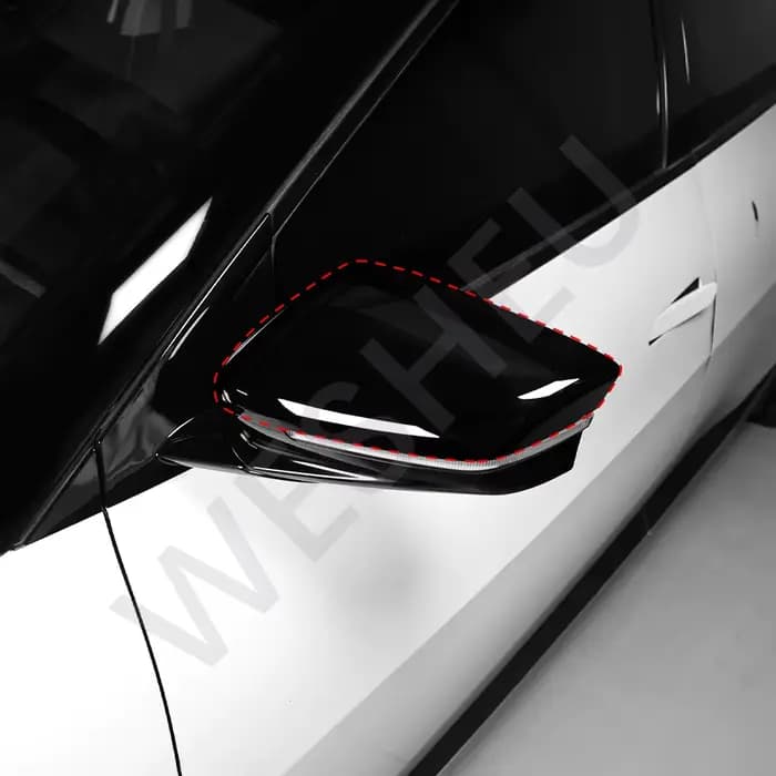 Rétroviseur KIA EV6 en Fiber de carbone noir, accessoire de Modification de garniture extérieure, adapté pour 2021 ~ 2026