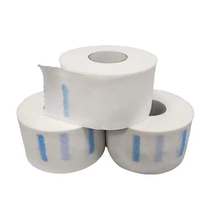 Bandes de Cheveux Blanches Ajustables en Papier pour Salon de Coiffure, Accessoire pour Coupe de Poulet, Barbier, 1 Rouleau, 100 Pièces