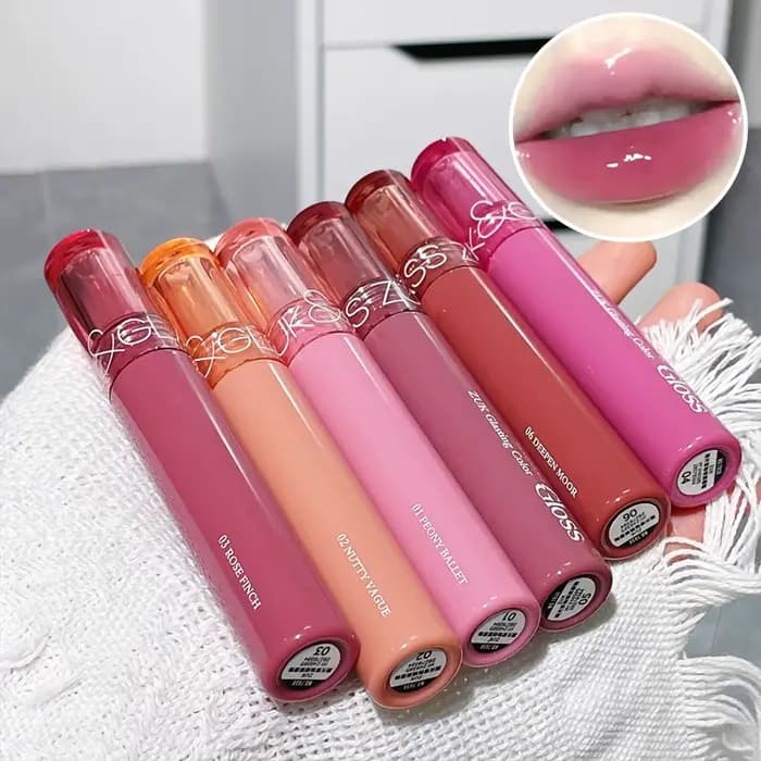 Brillant à lèvres miroir aqueux vitreux – hydratant et brillant