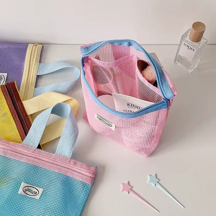Sac à main en maille, sac de maquillage