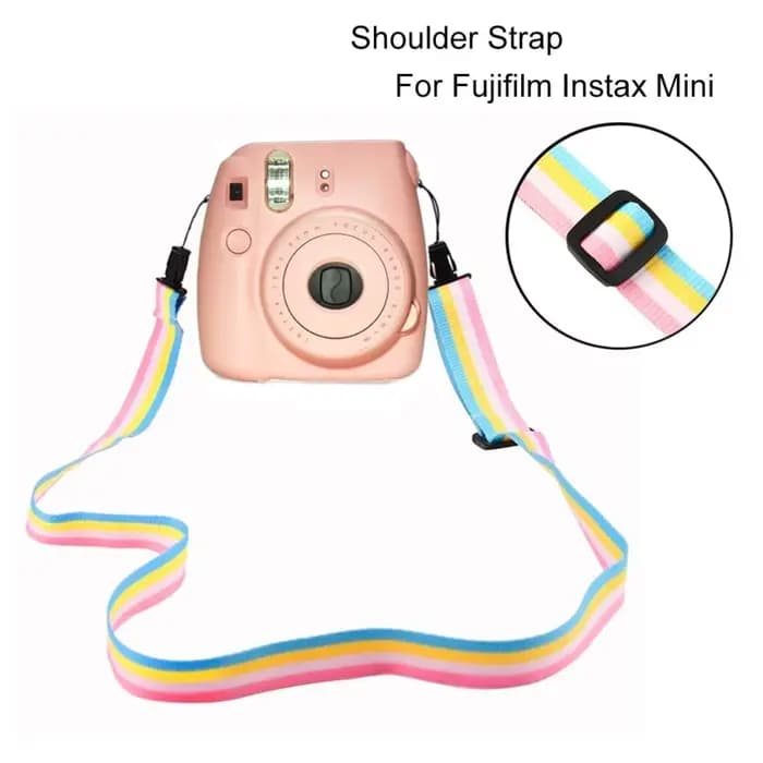 Sangle de cou et d'épaule pour appareil photo, cordon de maintien, sangle d'épaule arc-en-ciel, sangle de cou pour appareil photo, accessoire pour mini-caméra