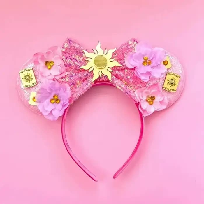 Disney raiponce oreille bandeau pour adultes emmêlé Mickey Mouse caméléon bandeaux femmes filles enfant tournesol cheveux accessoires cadeau