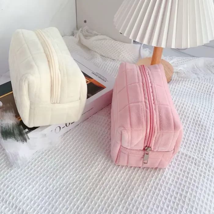 Pointrousse de maquillage en peluche pour femmes