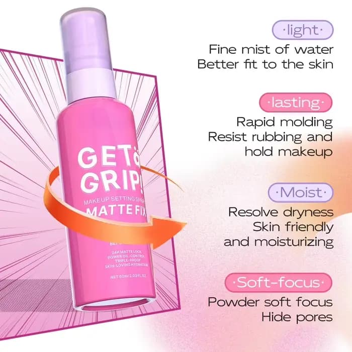 Spray fixateur de maquillage rafraîchissant 60 ml – Contrôle d'huile hydratant imperméable longue durée unisexe pour tous les types de peau