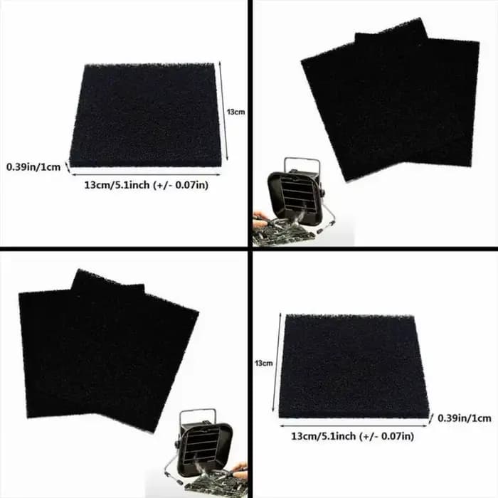 5 éponges filtrantes en charbon actif noir de haute qualité 13*13*1cm pour absorbeur de fumée de soudure 493, éponge d'évacuation de fumée ESD