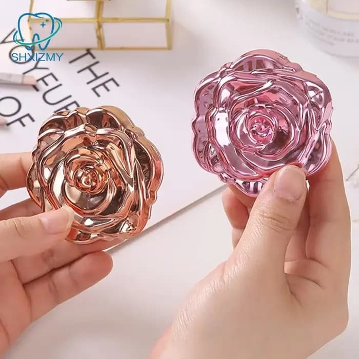 Mini miroir Portable rétro fleur de Rose