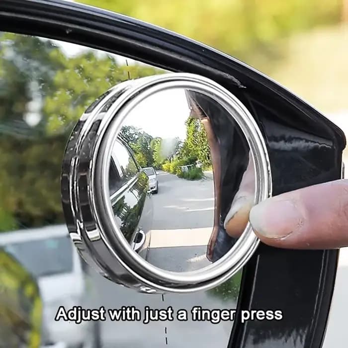 Rétroviseur d'angle mort réglable résistant à 360, rétroviseur auxiliaire de voiture, miroir convexe, cadre rond, rétroviseurs grand angle pour barrage de voiture, 2 pièces
