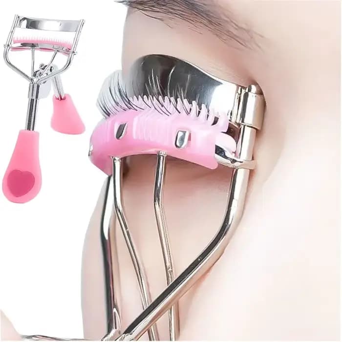 Recourbe-cils professionnel en acier inoxydable avec peigne