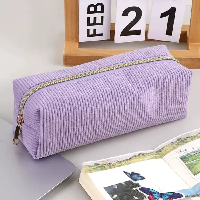 Trousse à crayons en velours côtelé de Style japonais