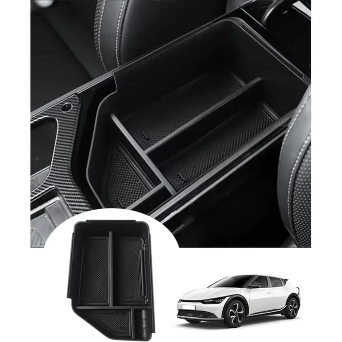 Organisateur de Console centrale et boîte de rangement d'accoudoir pour Kia EV6 2022 – 2025, accessoires de plateau d'insertion secondaire