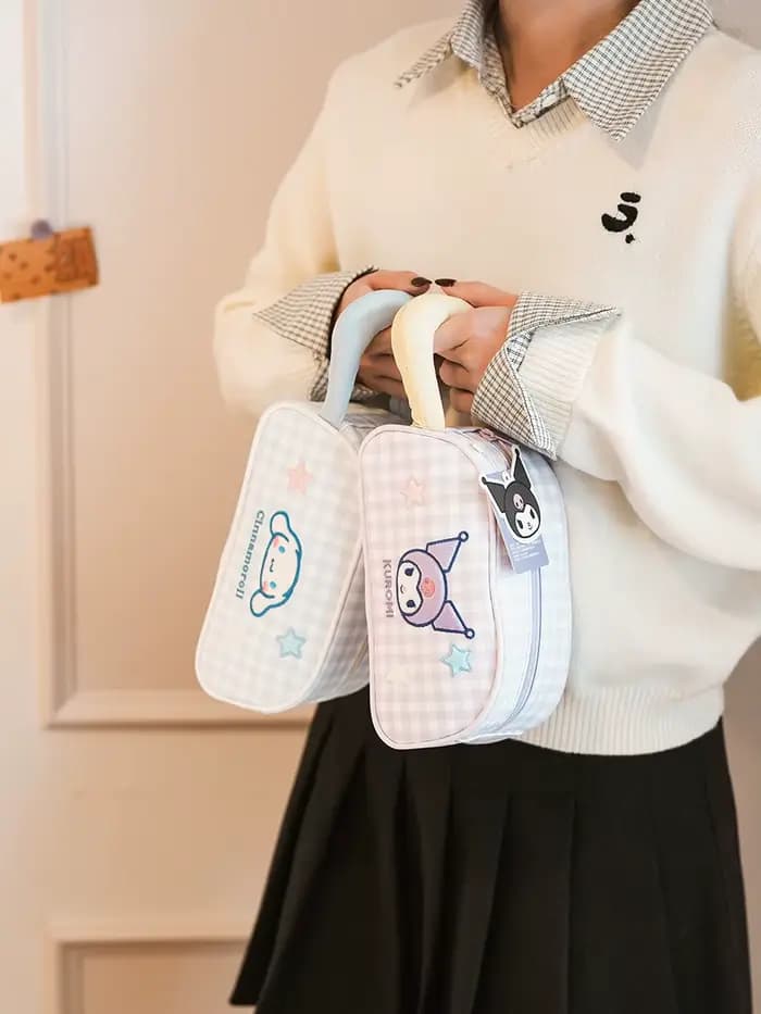 Sac de maquillage portable Kawaii Sanrio Hello Kitty My Melody Kuromi