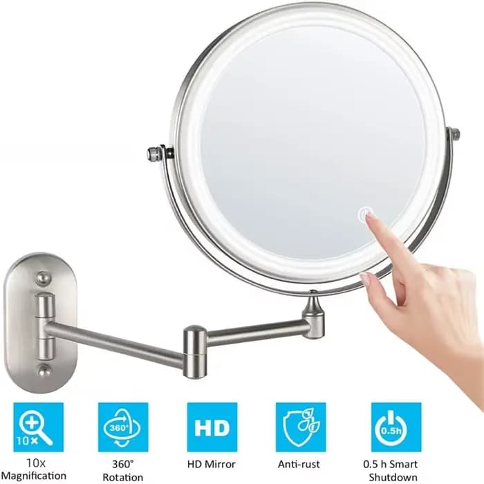 Miroir de Maquillage Mural Éclairé 8 Pouces