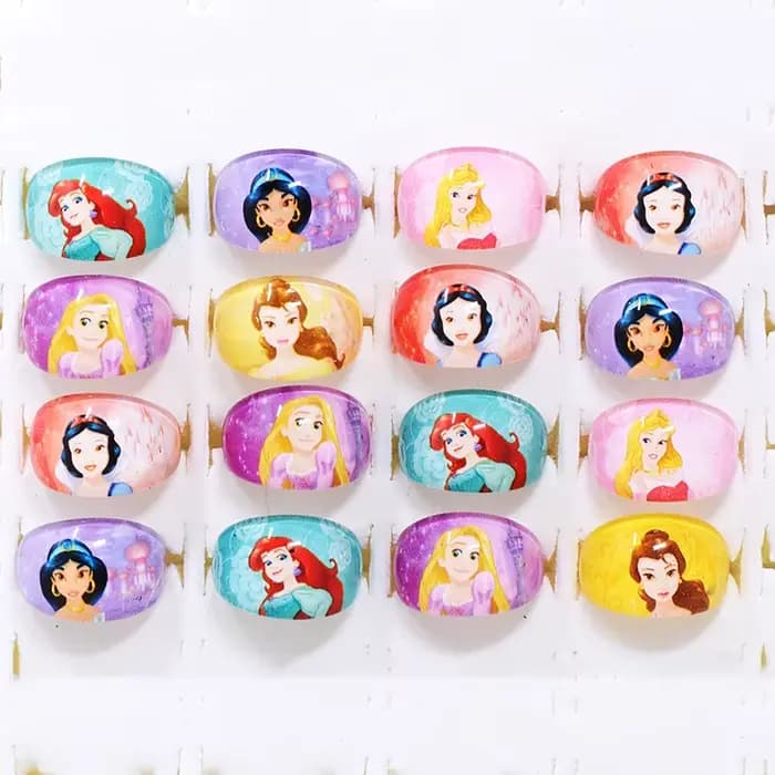 Bagues en acrylique Disney pour enfants, Elsa, Raiponce, Mix Princess, Bijoux de dessin animé pour filles, ixd'anniversaire, Cadeau de Noël, Navire de Noël, 10 pièces, 20 pièces