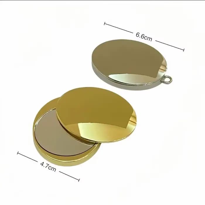 Miroir de maquillage pliable en métal tendance