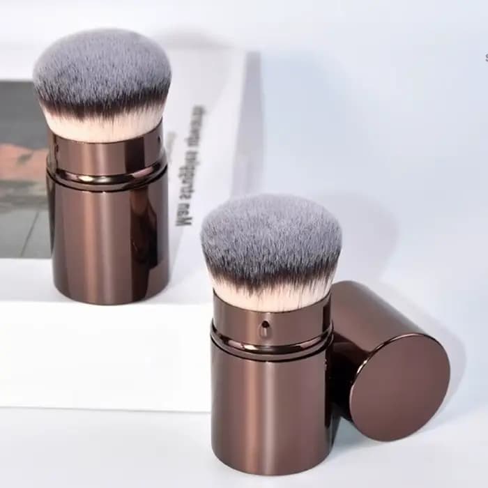 Pinceau de maquillage rétractable Portable en cheveux synthétiques