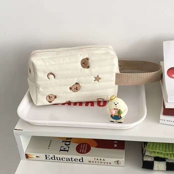 Trousse de toilette mignonne brodée