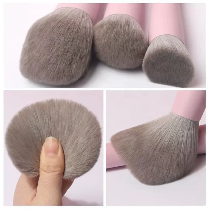 Ensemble de pinceaux de maquillage roses