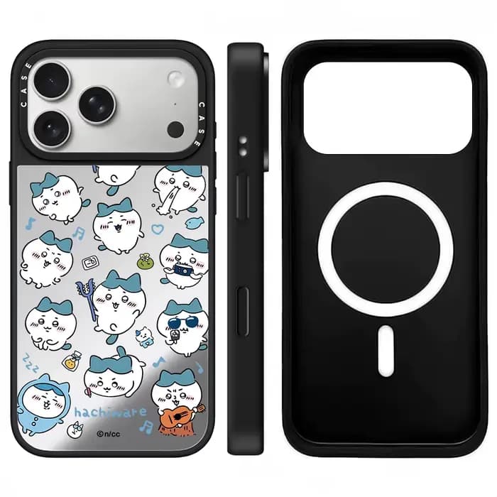 Coque de téléphone iPhone17 du dernier modèle Apple, marque Cartoon Anime Chiikawa Co, finition miroir iPhone16/15, coque de protection anti-chute