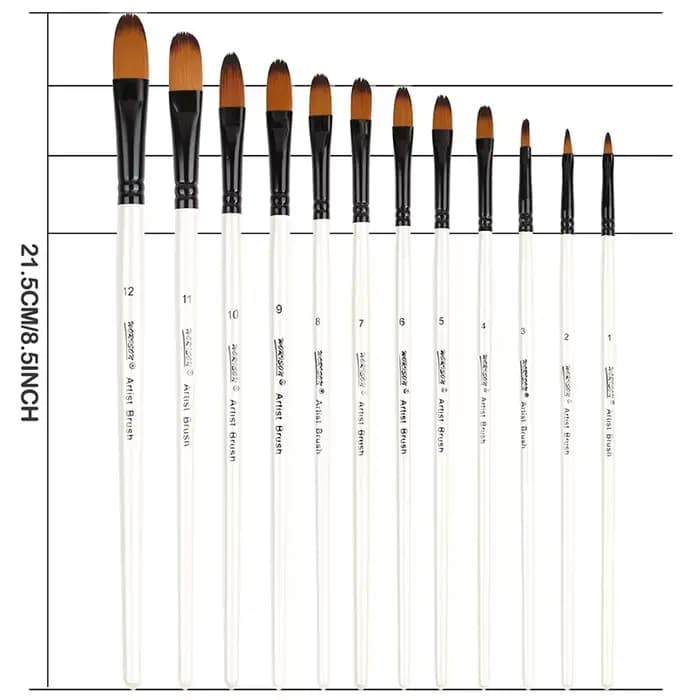 Ensemble de pinceaux ronds Filbert