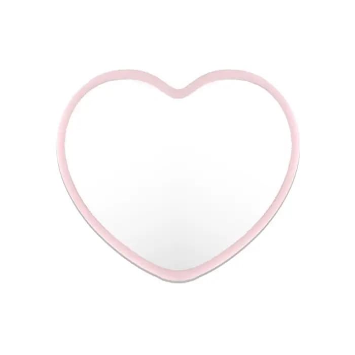 Miroir simple en forme de cœur à une seule face