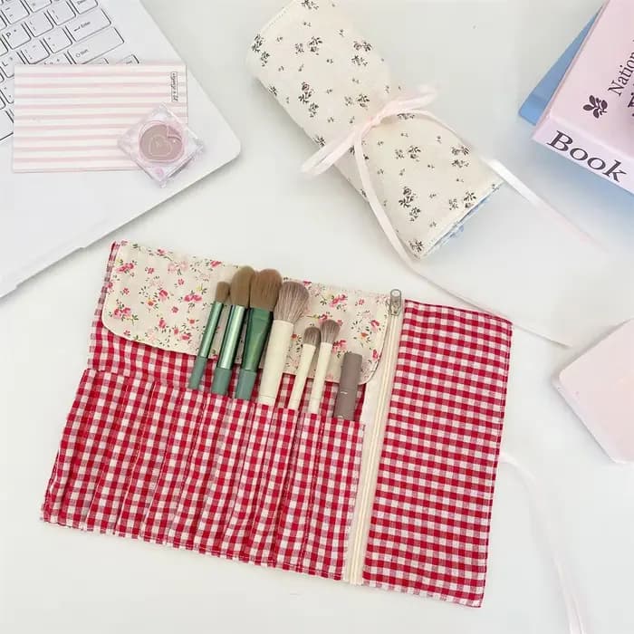Sac de rangement pratique pour pinceaux de maquillage