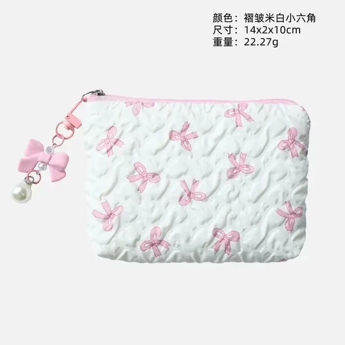 Pochette à maquillage en coton pour femmes