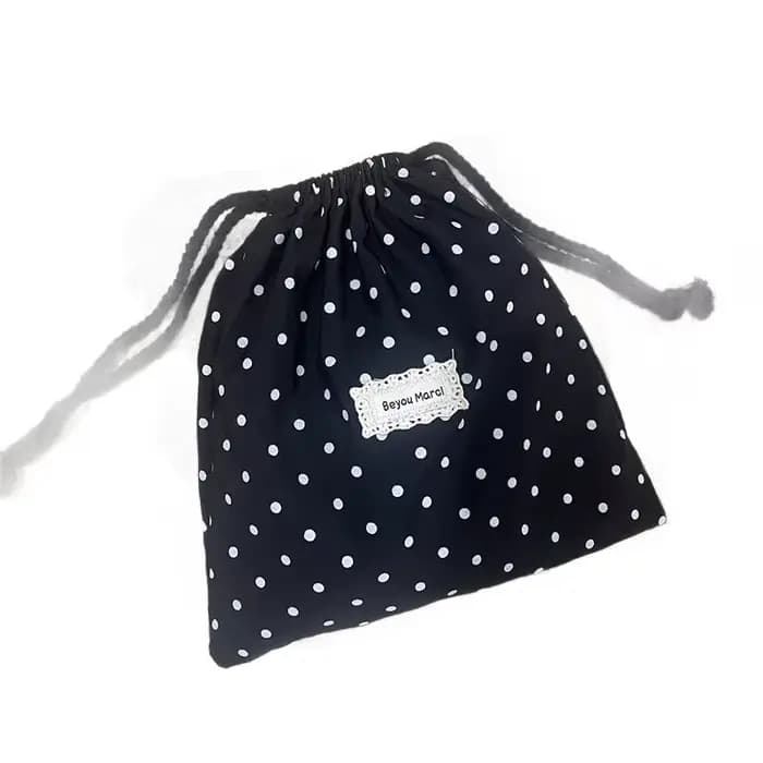 Trousse de Toilette de Voyage Grande Capacité à Cordon de Serrage à Pois