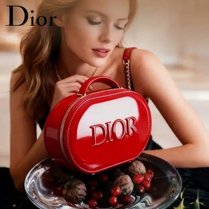 Sac cosmétique rouge de Dior