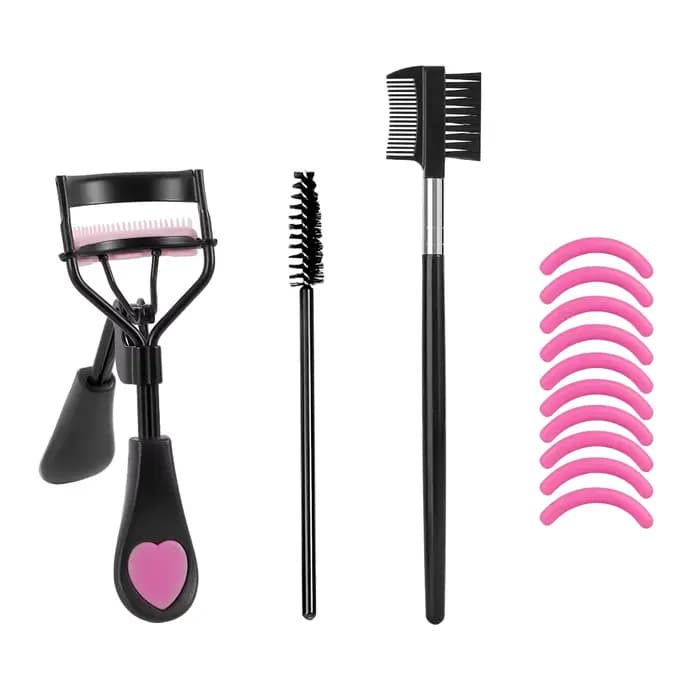 Recourbe-cils portable avec 10 coussinets en silicone