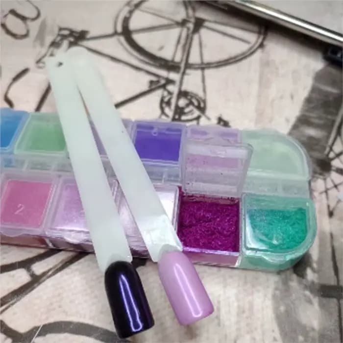 Poudre à ongles sirène effet miroir