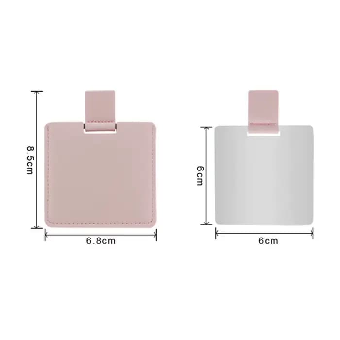 Miroir de maquillage compact en acier inoxydable