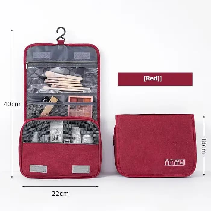 Trousse de Toilette Pliable Suspendue pour Rangement